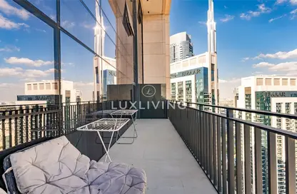 Balcony image for: Apartment - 3 Bedrooms - 3 Bathrooms for rent in Boulevard Crescent 1 - BLVD Crescent - Downtown Dubai - Dubai, Image 1