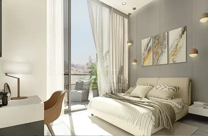 Room / Bedroom image for: Apartment - 1 Bedroom - 1 Bathroom for sale in The Gate - Masdar City - Abu Dhabi, Image 1