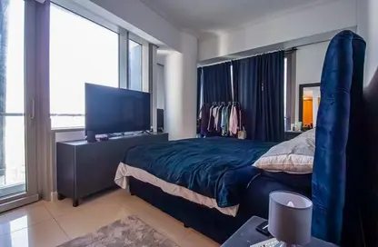 Room / Bedroom image for: Apartment - 1 Bedroom - 2 Bathrooms for sale in Ocean Heights - Dubai Marina - Dubai, Image 1