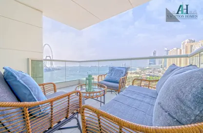 Terrace image for: Apartment - 2 Bedrooms - 3 Bathrooms for rent in Al Bateen Residences - Jumeirah Beach Residence - Dubai, Image 1