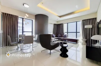 Living / Dining Room image for: Apartment - 2 Bedrooms - 2 Bathrooms for rent in Tower A - DAMAC Towers by Paramount - Business Bay - Dubai, Image 1