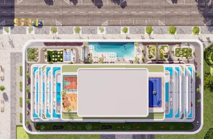 2D Floor Plan image for: Apartment - 1 Bathroom for sale in Samana Barari Views - Majan - Dubai, Image 1