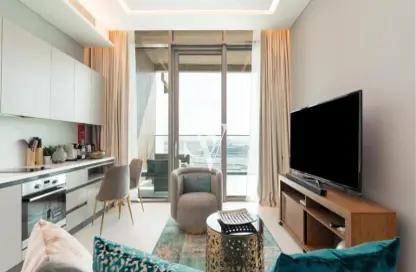 صورة لـ غرفة المعيشة شقة - 1 حمام للبيع في فندق ومساكن إس إل إس دبي - الخليج التجاري - دبي ، صورة رقم 1