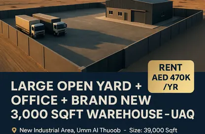 Warehouse - Studio - 4 Bathrooms for rent in Emirates Modern Industrial - Umm Al Quwain