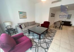 Living Room image for: Apartment - 1 bedroom - 2 bathrooms for rent in Dusit Residence Dubai Marina - Dubai Marina - Dubai, Image 1