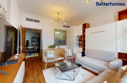 Living Room image for: Apartment - 1 Bedroom - 2 Bathrooms for sale in Binghatti West Boutique Suites - Dubai Residence Complex - Dubai, Image 1
