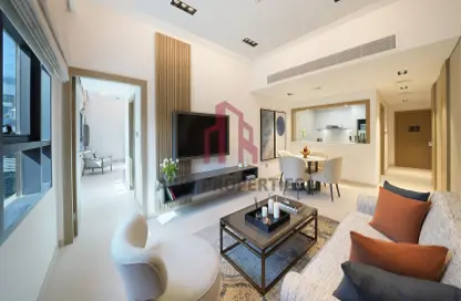 Living / Dining Room image for: Apartment - 1 Bedroom - 2 Bathrooms for rent in Golden Mile 10 - Golden Mile - Palm Jumeirah - Dubai, Image 1
