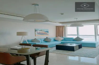 Living / Dining Room image for: Apartment - 2 Bedrooms - 3 Bathrooms for rent in Meera MAAM Residence - Corniche Road - Abu Dhabi, Image 1