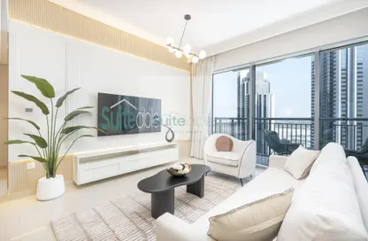 Living Room image for: Apartment - 1 Bedroom - 1 Bathroom for rent in Harbour Views 2 - Dubai Creek Harbour (The Lagoons) - Dubai, Image 1
