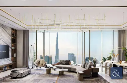 صورة لـ غرفة المعيشة شقة - غرفة نوم - 2 حمامات للبيع في اكسكوزيت ليفينج ريزيدنسز - برج خليفة - دبي وسط المدينة - دبي ، صورة رقم 1