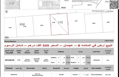 أرض - استوديو للبيع في المنامة - عجمان