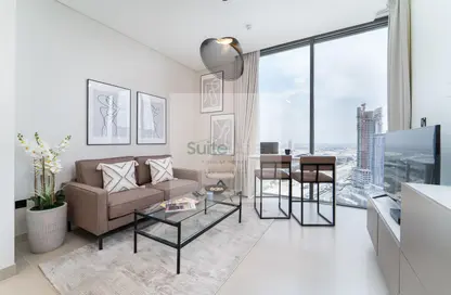 Living / Dining Room image for: Apartment - 1 Bedroom - 1 Bathroom for rent in Sobha Creek Vistas Tower B - Sobha Hartland - Mohammed Bin Rashid City - Dubai, Image 1