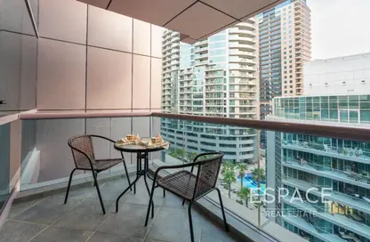 Balcony image for: Apartment - 2 Bedrooms - 2 Bathrooms for sale in Ary Marina View Tower - Dubai Marina - Dubai, Image 1