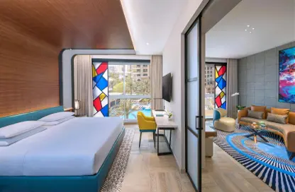 صورة لـ غرفة- غرفة النوم شقة - غرفة نوم - 2 حمامات للايجار في انداز دبي ذا بالم - نخلة جميرا - دبي ، صورة رقم 1