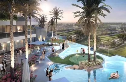 صورة لـ حوض سباحة شقة - 2 غرف نوم - 2 حمامات للبيع في جولف جرينز - داماك هيلز - دبي ، صورة رقم 1