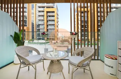 Balcony image for: Apartment - 1 Bathroom for rent in AZIZI RIviera 18 - Meydan One - Meydan - Dubai, Image 1