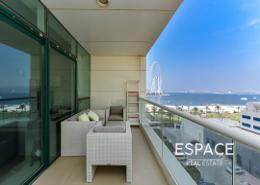 Balcony image for: Apartment - 3 bedrooms - 4 bathrooms for sale in Al Bateen Residences - The Walk - Jumeirah Beach Residence - Dubai, Image 1