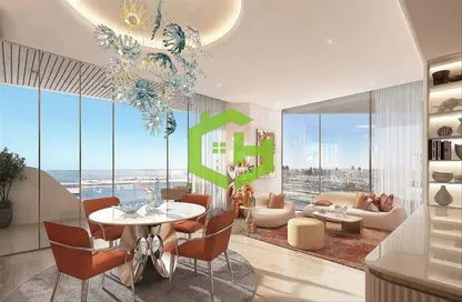 Living / Dining Room image for: Apartment - 3 Bedrooms - 4 Bathrooms for sale in Coral Reef - Maritime City - Dubai, Image 1