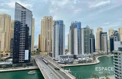 شقة - غرفة نوم - 2 حمامات للايجار في برج الزمرد - دبي مارينا - دبي