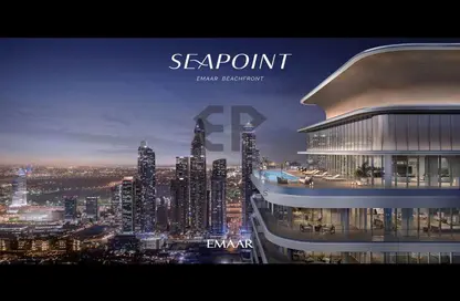 Outdoor Building image for: Apartment - 3 Bedrooms - 4 Bathrooms for sale in Seapoint - EMAAR Beachfront - Dubai Harbour - Dubai, Image 1