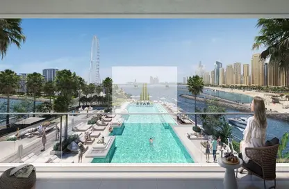 صورة لـ حوض سباحة شقة - 2 غرف نوم - 2 حمامات للبيع في بلوواترز باي مبنى 1 - بلوواترز باي - بلوواترز - دبي ، صورة رقم 1