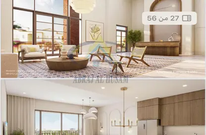 Living Room image for: Apartment - 2 Bedrooms - 3 Bathrooms for sale in Arabian Style - Al Reef Villas - Al Reef - Abu Dhabi, Image 1