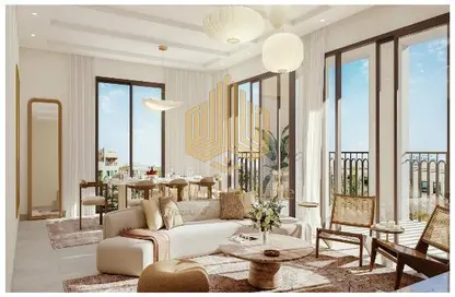 Living / Dining Room image for: Apartment - 3 Bedrooms - 4 Bathrooms for sale in Bloom Living - Zayed City (Khalifa City C) - Khalifa City - Abu Dhabi, Image 1