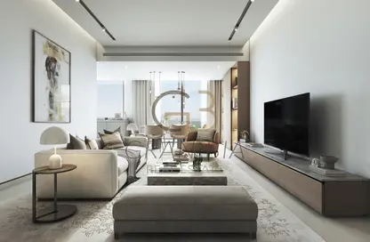 Living Room image for: Apartment - 1 Bedroom - 2 Bathrooms for sale in Sobha Hartland II - Mohammed Bin Rashid City - Dubai, Image 1