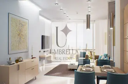 Living / Dining Room image for: Apartment - 3 Bedrooms - 3 Bathrooms for sale in Seven City JLT - Jumeirah Lake Towers - Dubai, Image 1