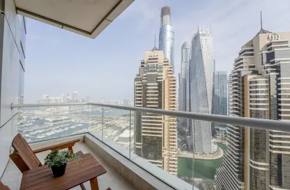 Balcony image for: Apartment - 1 Bedroom - 2 Bathrooms for rent in Botanica Tower - Dubai Marina - Dubai, Image 1