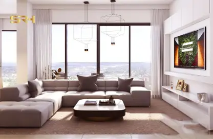 Living Room image for: Apartment - 2 Bedrooms - 2 Bathrooms for sale in Nesba - Aljada - Sharjah, Image 1