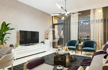 Living Room image for: Apartment - 2 Bedrooms - 2 Bathrooms for sale in Plaza - Masdar City - Abu Dhabi, Image 1