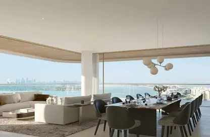 Living / Dining Room image for: Apartment - 2 Bedrooms - 2 Bathrooms for sale in Serenia Living Tower 1 - Serenia Living - Palm Jumeirah - Dubai, Image 1