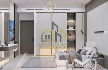 Living Room image for: Apartment - 1 Bathroom for sale in Binghatti House - Jumeirah Village Circle - Dubai, Image 1