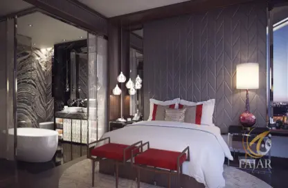 Room / Bedroom image for: Apartment - 3 Bedrooms - 4 Bathrooms for sale in Aykon City Tower B - Aykon City - Business Bay - Dubai, Image 1