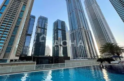 شقة - 2 غرف نوم - 2 حمامات للايجار في برج ماج 218 - دبي مارينا - دبي