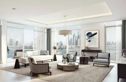 Living Room image for: Apartment - 2 Bedrooms - 2 Bathrooms for sale in Palace Beach Residence - EMAAR Beachfront - Dubai Harbour - Dubai, Image 1