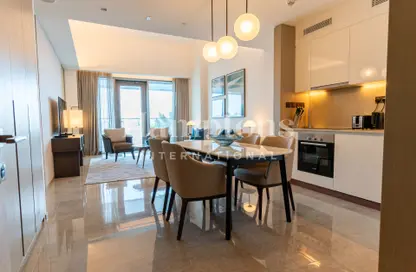 Living / Dining Room image for: Apartment - 2 Bedrooms - 3 Bathrooms for rent in Address Harbour Point Tower 2 - Address Harbour Point - Dubai Creek Harbour (The Lagoons) - Dubai, Image 1