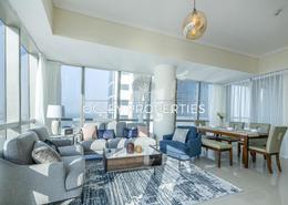 Living / Dining Room image for: Apartment - 3 bedrooms - 4 bathrooms for sale in Ocean Heights - Dubai Marina - Dubai, Image 1