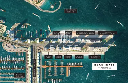 Apartment - 2 Bedrooms - 2 Bathrooms for sale in Beachgate by Address - EMAAR Beachfront - Dubai Harbour - Dubai