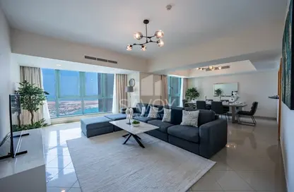 Living / Dining Room image for: Apartment - 3 Bedrooms - 5 Bathrooms for rent in Capital Plaza Tower A - Capital Plaza - Corniche Road - Abu Dhabi, Image 1
