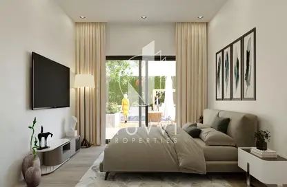 Room / Bedroom image for: Apartment - 1 Bedroom - 2 Bathrooms for sale in Pantheon Elysee Heights - Jumeirah Village Circle - Dubai, Image 1