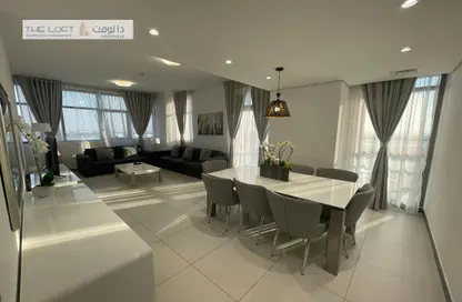 Living / Dining Room image for: Apartment - 3 Bedrooms - 3 Bathrooms for rent in RDK Residential Complex - Rawdhat Abu Dhabi - Abu Dhabi, Image 1