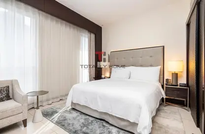 النزل و الشقق الفندقية - غرفة نوم - 2 حمامات للايجار في فندق برج ليك - العنوان داون تاون - دبي وسط المدينة - دبي