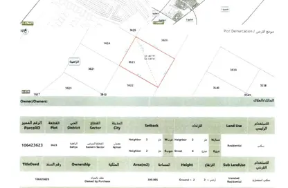 Land - Studio for sale in Al Zaheya Gardens - Al Zahya - Ajman