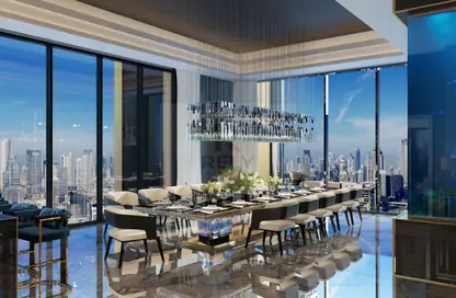 Dining Room image for: Penthouse - 5 Bedrooms - 6 Bathrooms for sale in Burj Binghatti Jacob  and  Co - Business Bay - Dubai, Image 1
