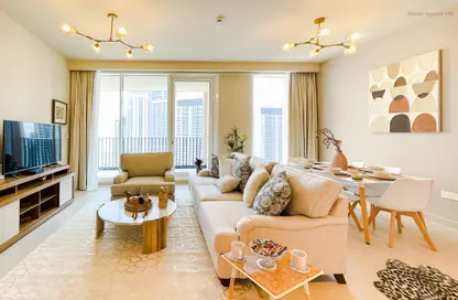 Living / Dining Room image for: Apartment - 2 Bedrooms - 2 Bathrooms for rent in Harbour Gate Tower 1 - Harbour Gate - Dubai Creek Harbour (The Lagoons) - Dubai, Image 1