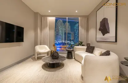 Living Room image for: Apartment - 1 Bedroom - 2 Bathrooms for sale in Marina Star - Dubai Marina - Dubai, Image 1