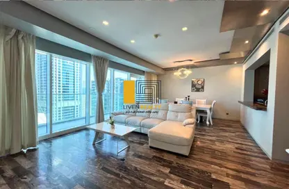Living / Dining Room image for: Apartment - 2 Bedrooms - 2 Bathrooms for rent in Damac Heights - Dubai Marina - Dubai, Image 1