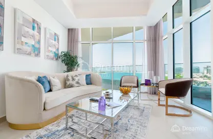 Living Room image for: Apartment - 1 Bedroom - 1 Bathroom for rent in MINA by Azizi - Palm Jumeirah - Dubai, Image 1